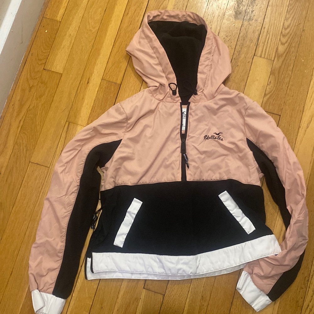 Hollister Fleece and Nylon Hoodie